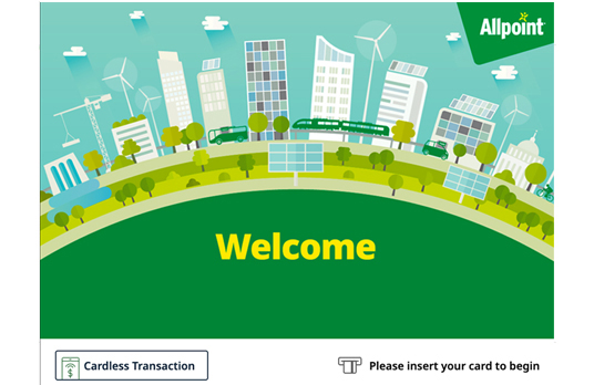 Allpoint ATM welcome screen